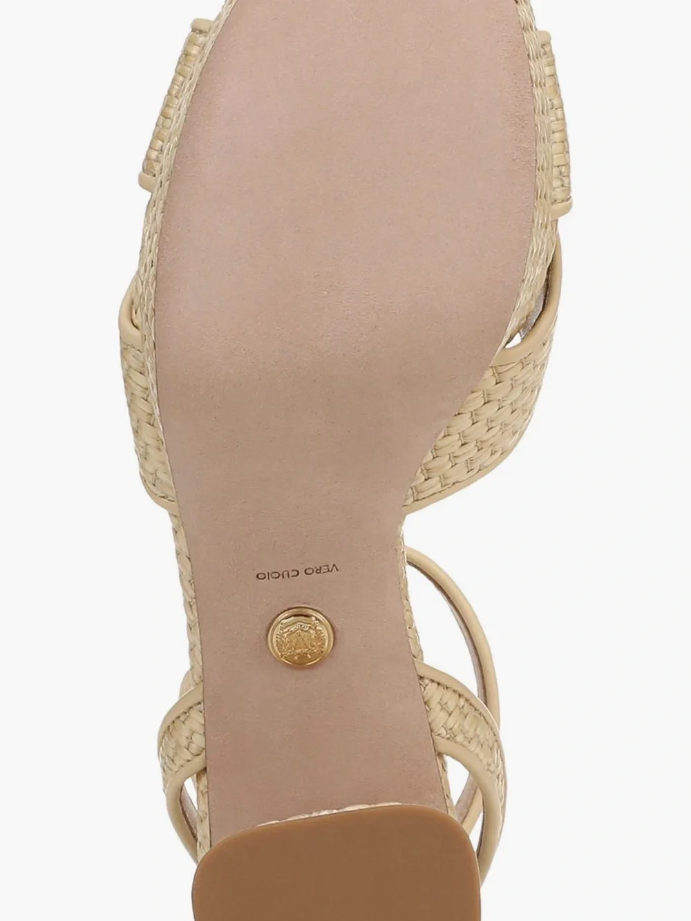 Veronica Beard Beige Woven Platform Danika Ankle-Strap Sandals New w/o Box